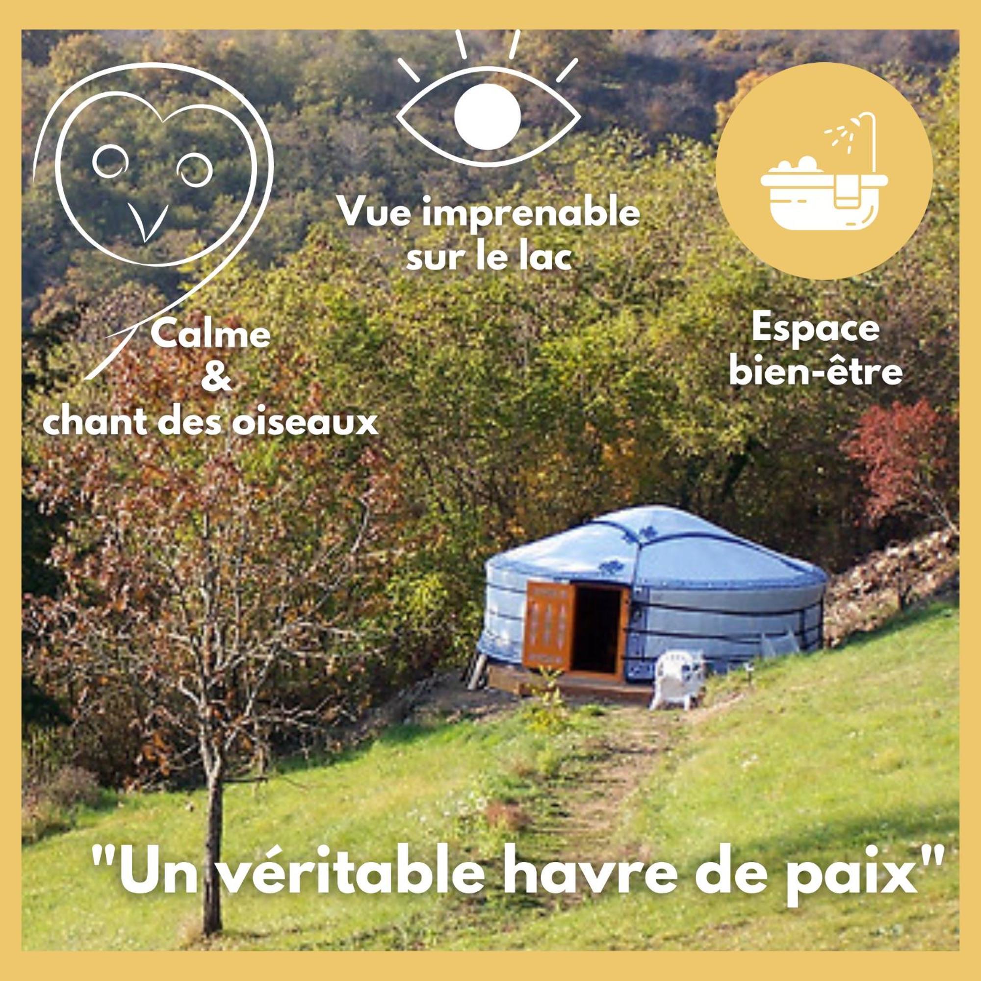 Les Yourtes O Fil 2 L'Eau Saint-Jean-Saint-Maurice-sur-Loire Buitenkant foto